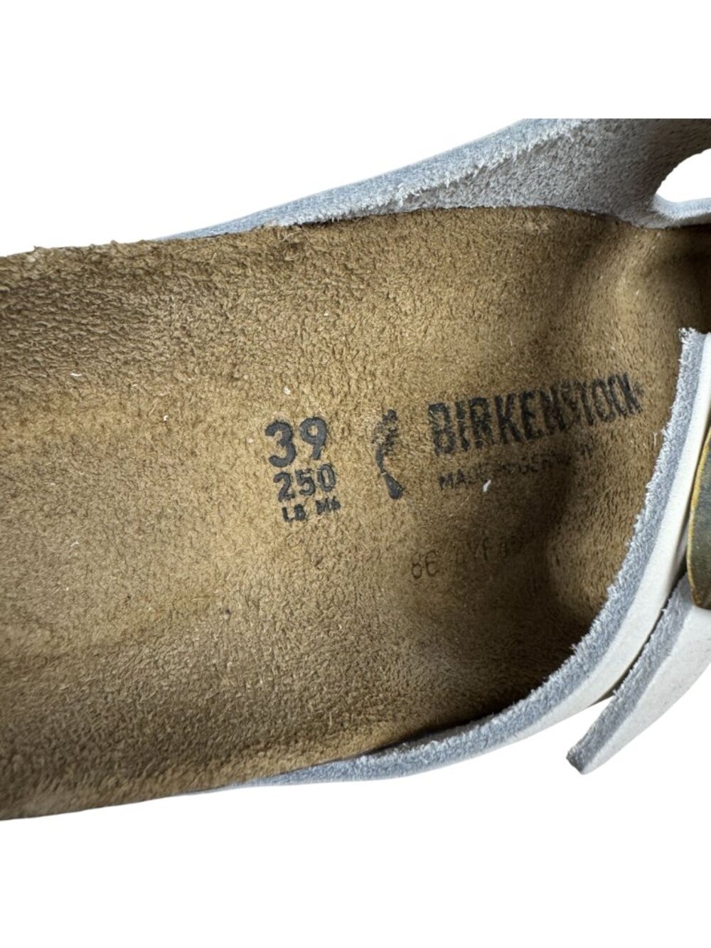 Birkenstock Arizona Birko-Flor Sandals Women's White Gold Buckle, Size 39 NWOB - Picture 9 of 9